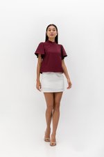 KENDALL FLUTTER SLEEVE CHEONGSAM TOP KENDALL FLUTTER SLEEVE CHEONGSAM TOP