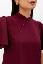 KENDALL FLUTTER SLEEVE CHEONGSAM TOP KENDALL FLUTTER SLEEVE CHEONGSAM TOP
