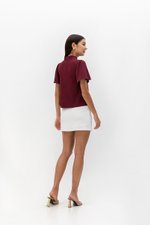 KENDALL FLUTTER SLEEVE CHEONGSAM TOP KENDALL FLUTTER SLEEVE CHEONGSAM TOP