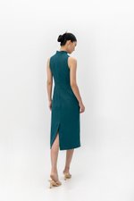 NIKA TWEED MIDI CHEONGSAM W PEARL BUTTONS