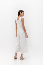 KASSI EMBROIDERED JUMPSUIT W SASH KASSI EMBROIDERED JUMPSUIT W SASH