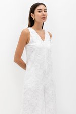 KASSI EMBROIDERED JUMPSUIT W SASH KASSI EMBROIDERED JUMPSUIT W SASH