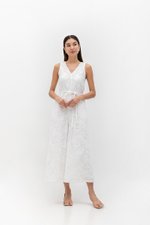 KASSI EMBROIDERED JUMPSUIT W SASH KASSI EMBROIDERED JUMPSUIT W SASH