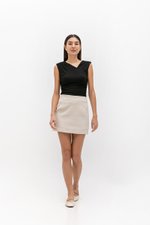 *BACKORDER 3* ETIENNE RUCHED ASYMMETRIC TOP