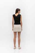 *BACKORDER 3* ETIENNE RUCHED ASYMMETRIC TOP