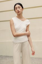 *BACKORDER 3* ETIENNE RUCHED ASYMMETRIC TOP