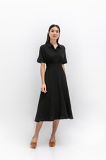 CAITLYN SHIRT RUCHED MIDI DRESS