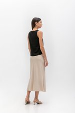 HEATHER SLEEVELESS BUTTONDOWN LINEN TOP