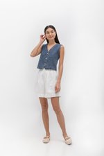 DANNI PLEATED LINEN SHORTS