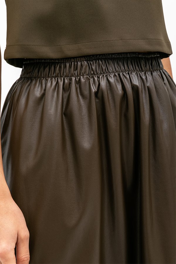 MISSHA FLARE LEATHER SKIRT MISSHA FLARE LEATHER SKIRT