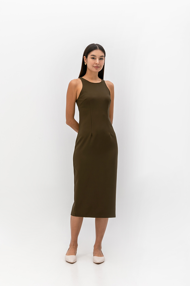 DEVINA TANK COLUMN MIDI DRESS