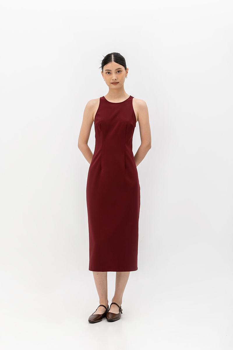 DEVINA TANK COLUMN MIDI DRESS