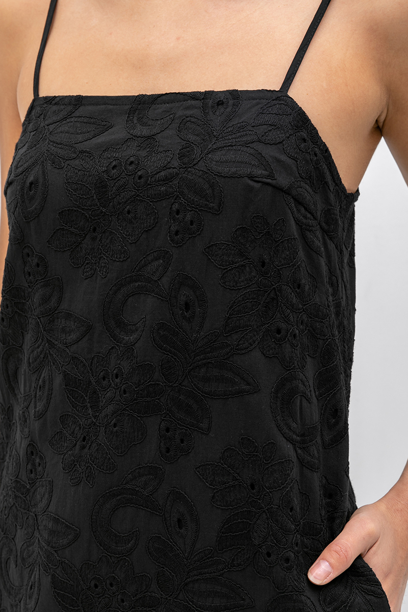 JILLIAN CAMI EMBROIDERED DRESS