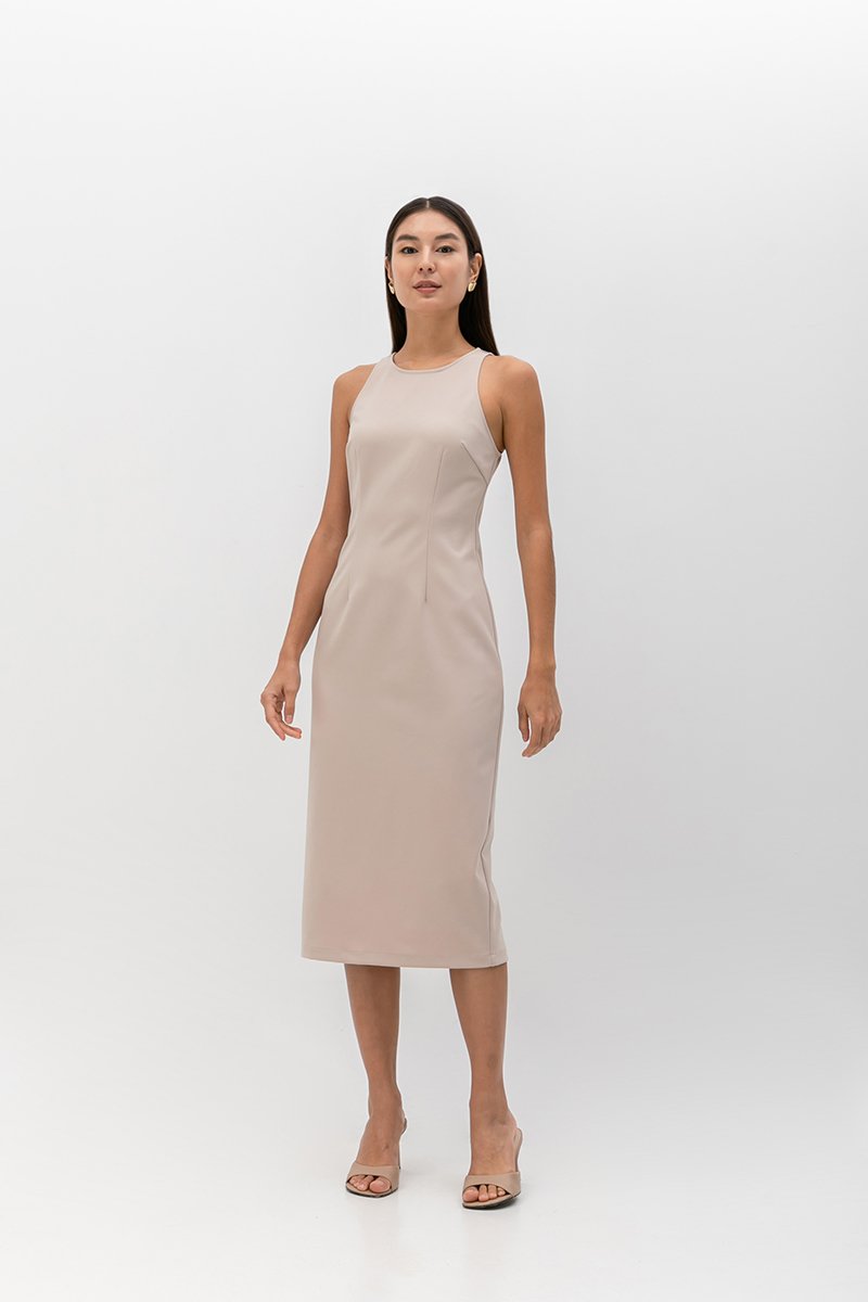 DEVINA TANK COLUMN MIDI DRESS