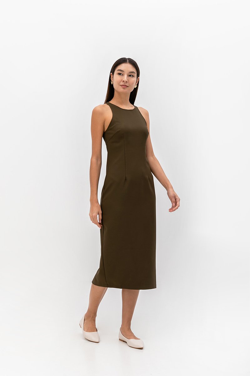 DEVINA TANK COLUMN MIDI DRESS