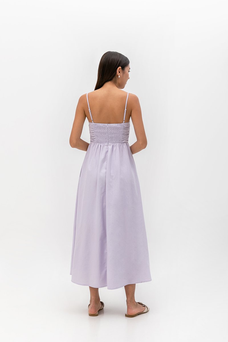 KIEVA PLEATED CHEST CAMISOLE MAXI DRESS