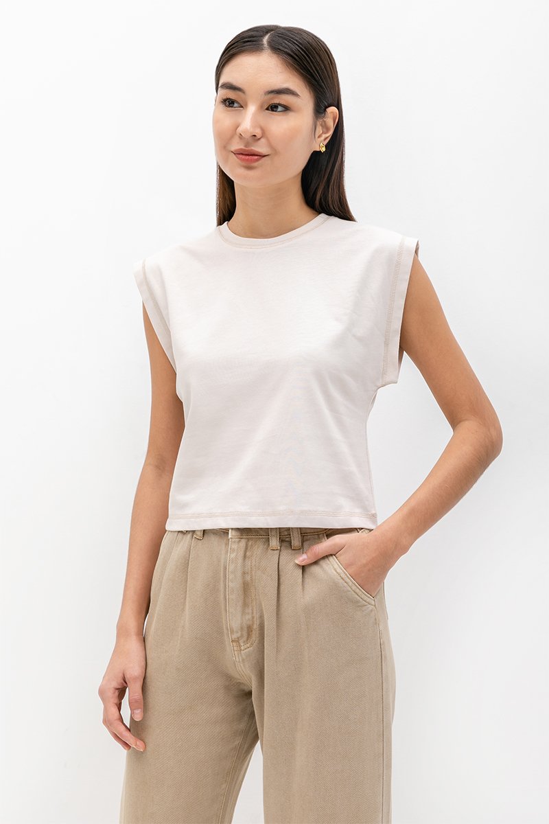 SARA CAP SLEEVE TEE
