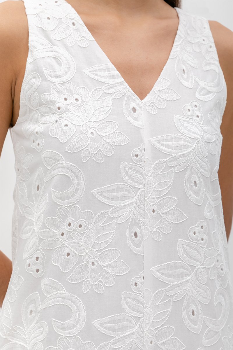 KASSI EMBROIDERED JUMPSUIT W SASH