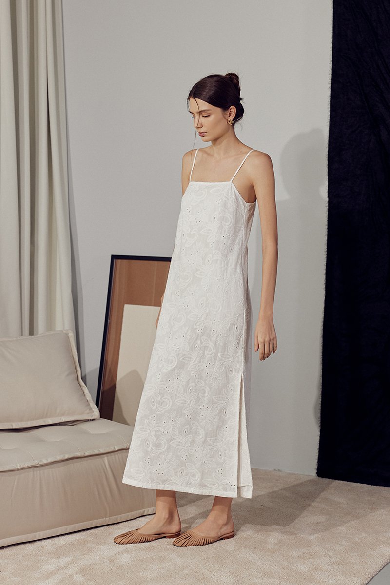 *BACKORDER 2* JILLIAN CAMI EMBROIDERED DRESS