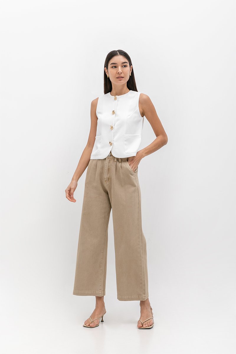 WESLEY PLEATED STRAIGHT LEG DENIM JEANS (REGULAR)