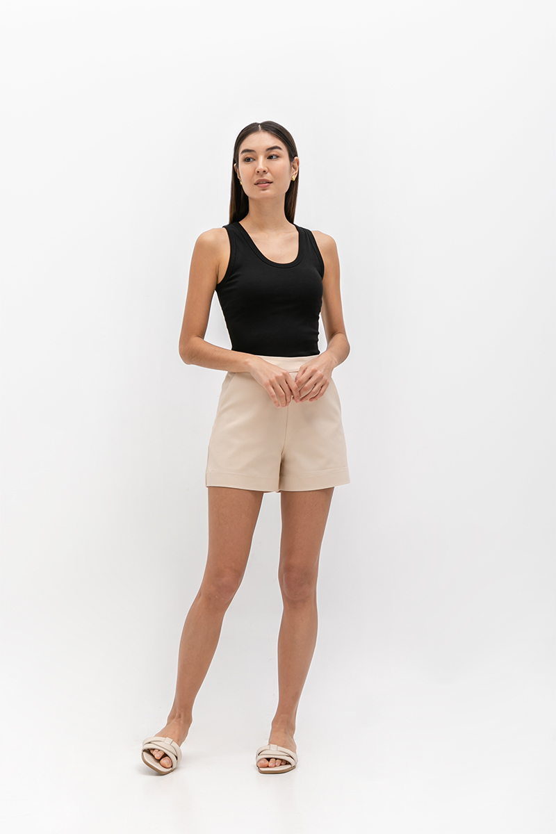 OLINA PADDED SCOOP NECK TANK TOP