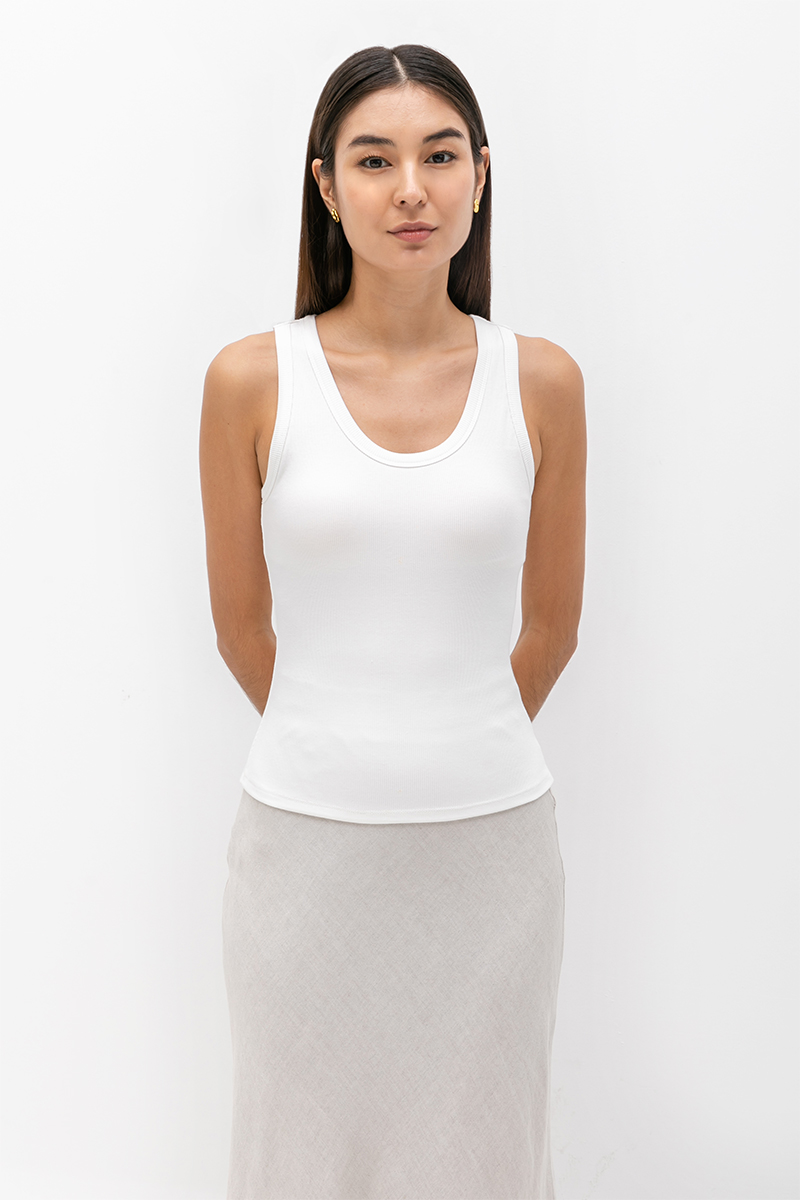 *BACKORDER * OLINA PADDED SCOOP NECK TANK TOP