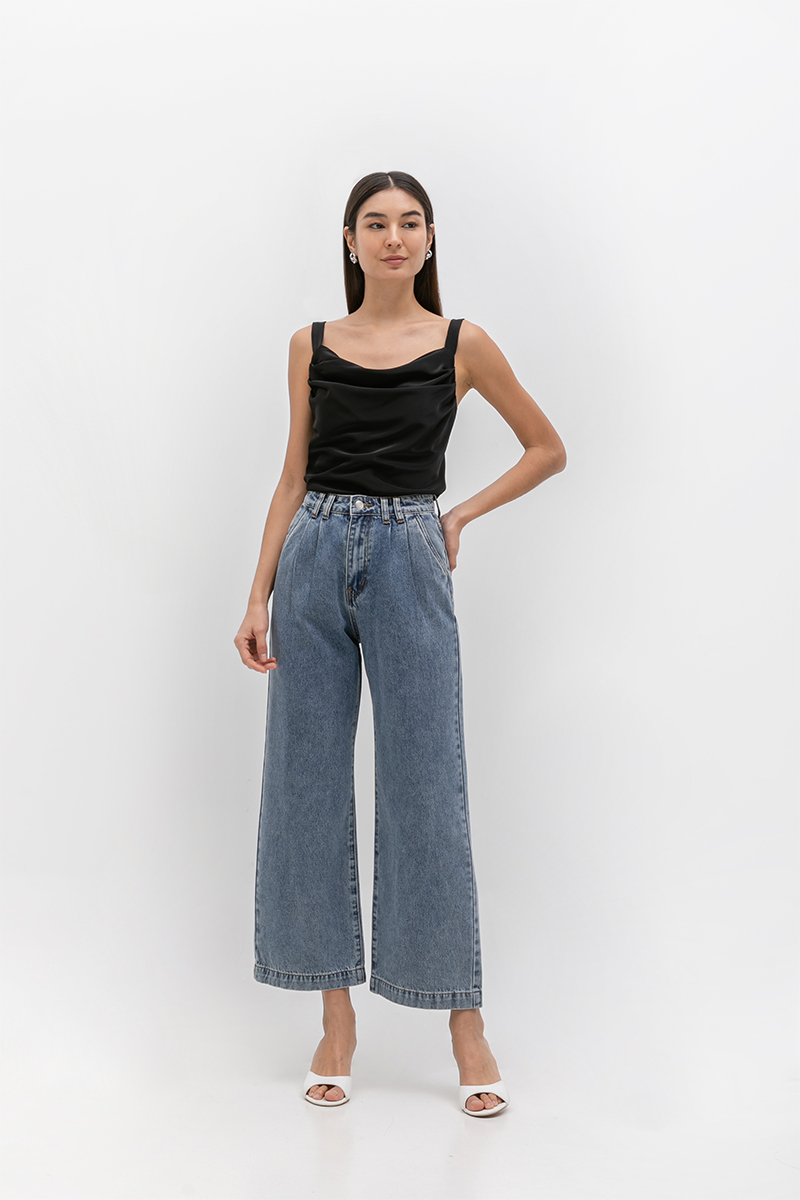 WESLEY PLEATED STRAIGHT LEG DENIM JEANS (REGULAR)