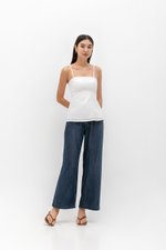 QUENTIN PADDED PEPLUM TUBE TOP