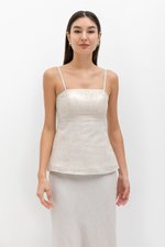 QUENTIN PADDED PEPLUM TUBE TOP