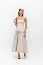 QUENTIN PADDED PEPLUM TUBE TOP