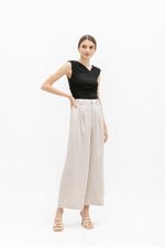 *BACKORDER* TANYA PLEATED WIDE LEG LINEN PANTS
