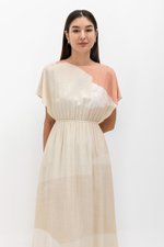 REVERIE PRINTED LINEN MIDI DRESS