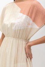 REVERIE PRINTED LINEN MIDI DRESS