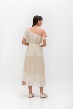 REVERIE PRINTED LINEN MIDI DRESS