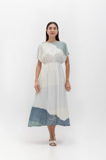 REVERIE PRINTED LINEN MIDI DRESS