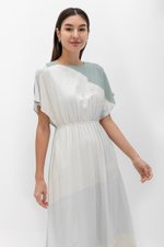 REVERIE PRINTED LINEN MIDI DRESS