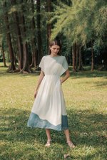 REVERIE PRINTED LINEN MIDI DRESS