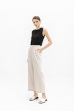 REYNA PLEATED KNIT SLEEVELESS TOP