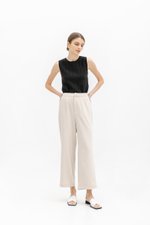 REYNA PLEATED KNIT SLEEVELESS TOP