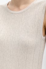 REYNA PLEATED KNIT SLEEVELESS TOP