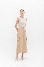 REYNA PLEATED KNIT SLEEVELESS TOP