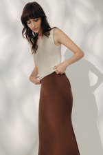 REYNA PLEATED KNIT SLEEVELESS TOP