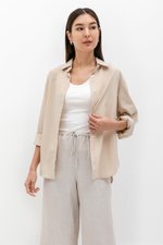 DIONNE DRAWSTRING WIDE LEG LINEN PANTS