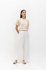 DIONNE DRAWSTRING WIDE LEG LINEN PANTS