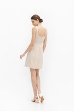JANAE SILVER BUTTONDOWN DRESS