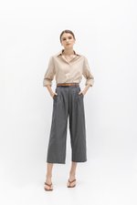 ANISTON PIN STRIPE TAPERED TAILORED PANTS (PETITE) ANISTON PIN STRIPE TAPERED TAILORED PANTS (PETITE)
