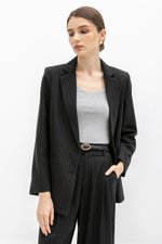 ANISTON PIN STRIPE TAPERED TAILORED PANTS (PETITE) ANISTON PIN STRIPE TAPERED TAILORED PANTS (PETITE)