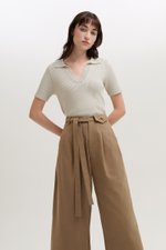 CLAYTON PLEATED BELTED TWILL PANTS CLAYTON PLEATED BELTED TWILL PANTS