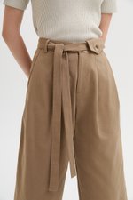 CLAYTON PLEATED BELTED TWILL PANTS CLAYTON PLEATED BELTED TWILL PANTS