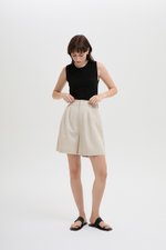 VIVIENNE PLEATED TWILL LONG SHORTS VIVIENNE PLEATED TWILL LONG SHORTS
